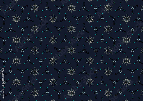 Naklejka seamless pattern with snowflakes