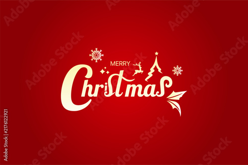 Merry Christmas typography design in vector eps 10