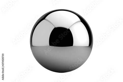 Obraz na płótnie Highly reflective polished chrome sphere