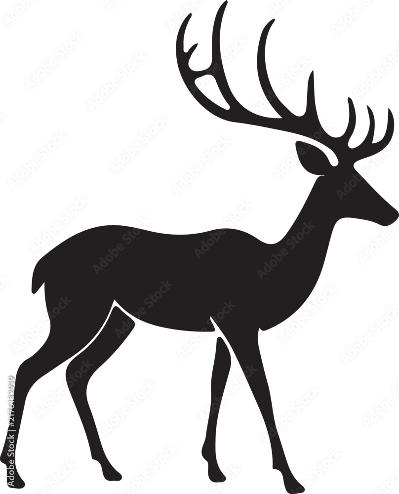 Fototapeta premium deer silhouette vector
