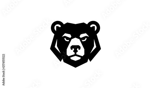 Bear Logo Design Template – Geometric Animal Vector Illustration