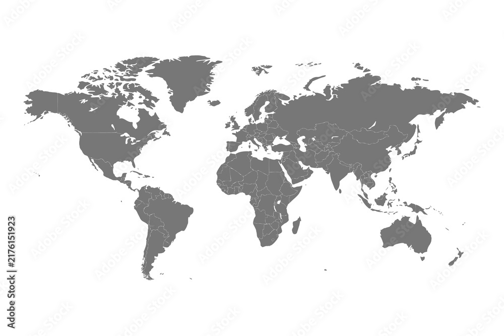 Fototapeta premium World map vector abstract illustration