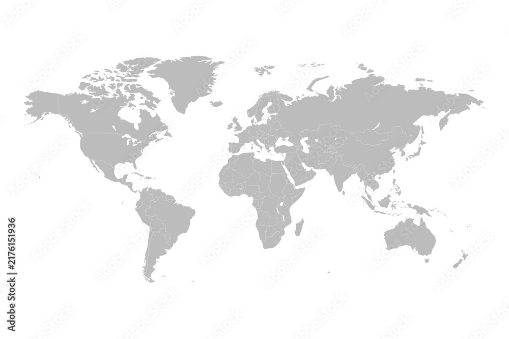 Fototapeta premium World map vector abstract illustration
