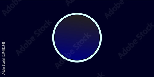 Circle glow blue sphere on dark blue background graphics illustration