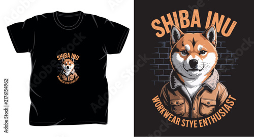 Dog graphic vector art t-shirt design print template