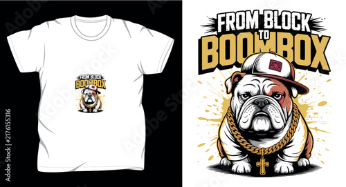 Dog graphic vector art t-shirt design print template