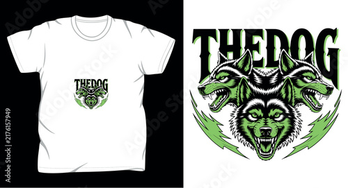 Dog graphic vector art t-shirt design print template