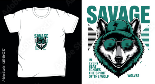 Dog graphic vector art t-shirt design print template