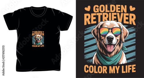 Dog graphic vector art t-shirt design print template