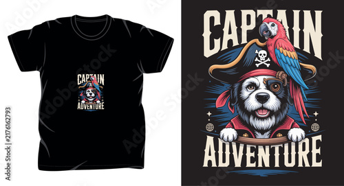 Dog graphic vector art t-shirt design print template