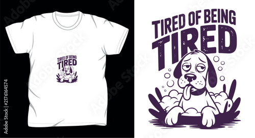 Dog graphic vector art t-shirt design print template