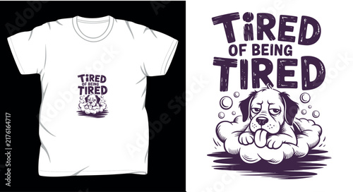Dog graphic vector art t-shirt design print template