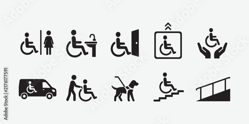 accessibility, wheelchair, disability, disabled, inclusive, inclusion, mobility, assistance, handicap, accessible, symbol, icon, signage, parking, restroom, elevator, ramp, transportation, vehicle, ca