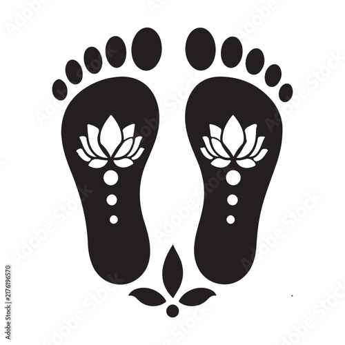 Diwali Lakshmi Feet vector silhouette illustration concept design collection
