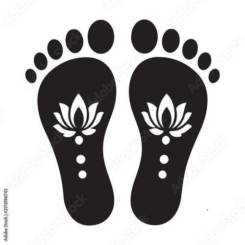 Diwali Lakshmi Feet vector silhouette illustration concept design collection