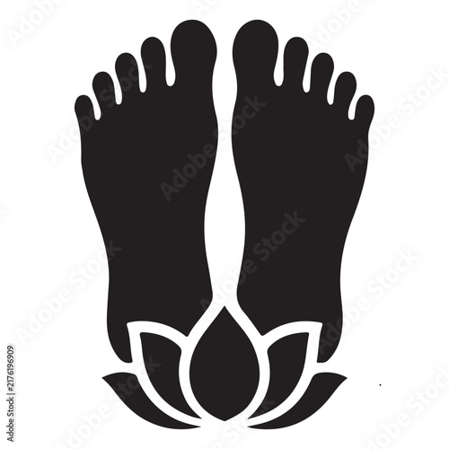 Diwali Lakshmi Feet vector silhouette illustration concept design collection