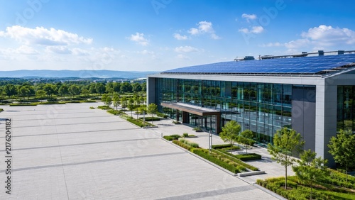 Solar-Powered Corporate Campus With Rooftop Panels