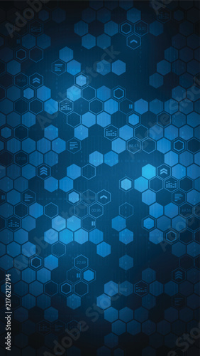 The dark blue background symbolizes the concept of sophisticated and precise digital computing.