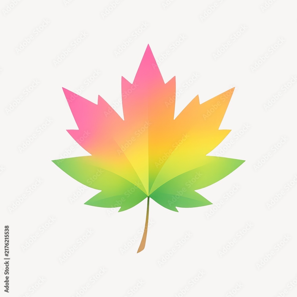 Obraz premium Colorful gradient maple leaf