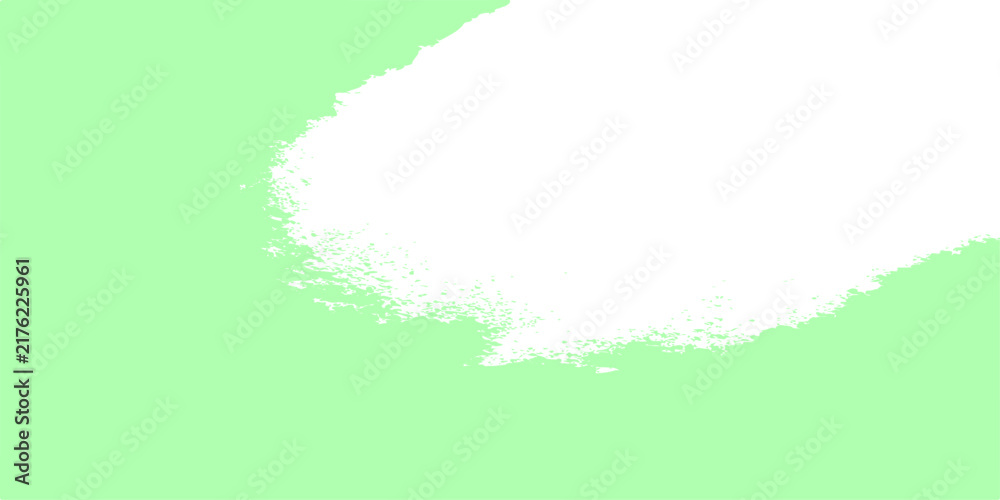 Fototapeta premium Light green brush stroke shape with textured edges on a transparent background
