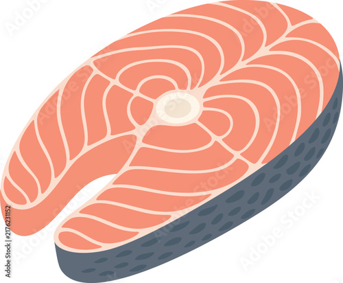 Fresh Salmon Steak Fish Vector