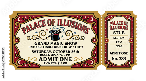 Palace of Illusions Magic Show Ticket - Admit One