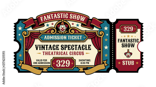 Vintage Circus Ticket 