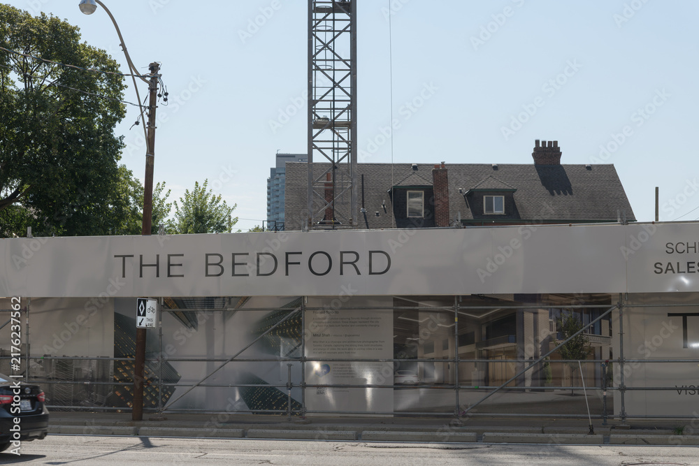 Obraz premium development of The Bedford, a luxury condominium, designed by Audax and Burnac Enterprises located at 141-145 Bedford Rd and 287 Davenport Rd, Toronto