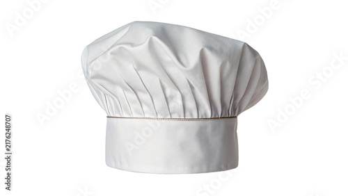 Classic white chefs hat uniform isolated on transparent background professional culinary restaurant cooking apparel element