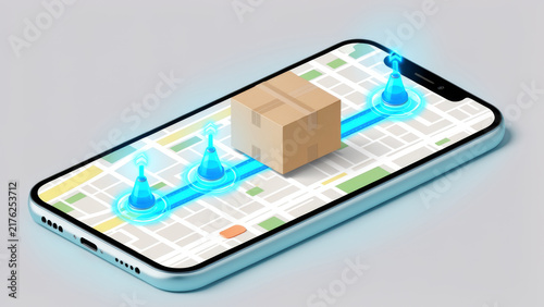Smartphone showing a detailed three dimensional interior floor plan with digital overlays illustrating augmented reality home design property visualization planning and renovation technology