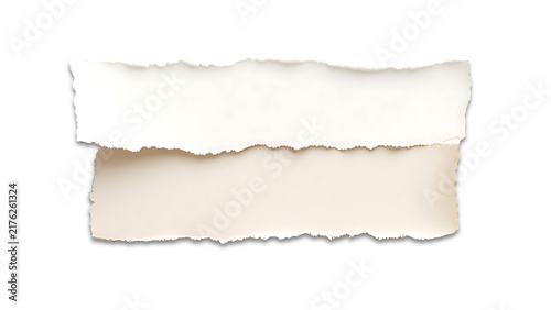 Torn paper strips mockup for design presentation and web banner