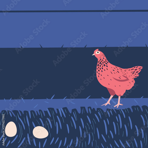Chicken hen vector sketch