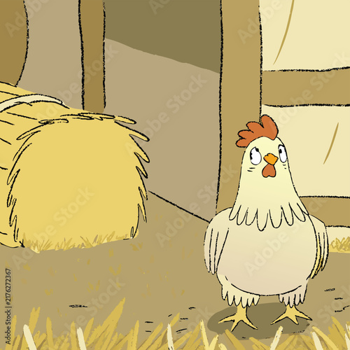 Chicken hen vector sketch