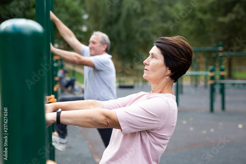 Fotografie Playing sports at retirement age prolongs life and gives joy