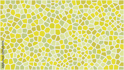 Bild auf Leinwand Abstract yellow and green mosaic pattern background featuring colorful stained g