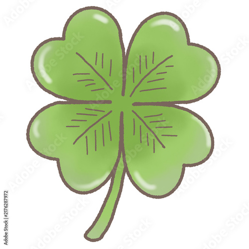 Canvastavla Cute Four Leaf Clover Illustration