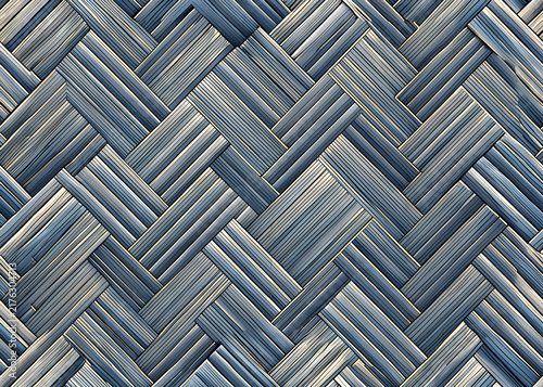 Gray woven pattern with diagonal lines. Abstract geometric design for interior design. Modern decorative surface with neutral tone.