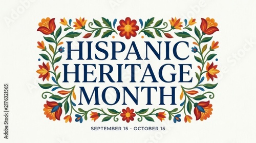 Obraz na płótnie Hispanic Heritage Month decorative illustration