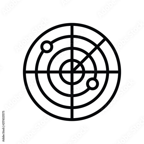 Bild auf Leinwand Radar icon with target blips