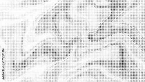 Monochrome Halftone Dot Distortion Texture Abstract Gradient Background