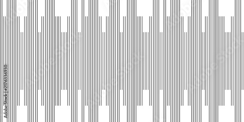 Bild auf Leinwand Monochrome Abstract Vertical Line Grid Pattern Vector