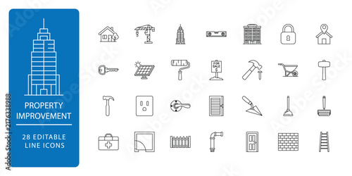 Architectural Property Development icon set