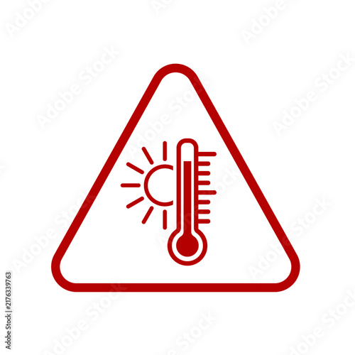 Naklejka Heat warning - vector icon