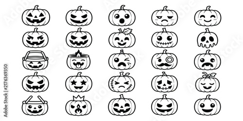 Bold Jack Lantern Icons 