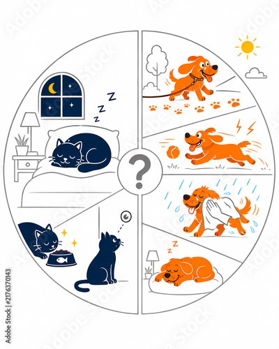Cat vs Dog Perfect Weekend Funny Pet Lifestyle Comparison