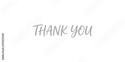 Foto Thank you text in a handwritten font on a transparent background.