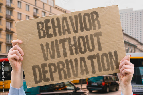 Bild auf Leinwand "Behavior without deprivation" Eat less by changing habits, not starving