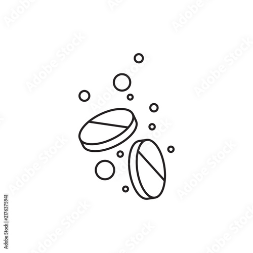 Water soluble pills medicines icon design vector