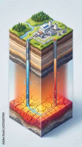 Deep Geothermal Energy Extraction Through Doublet Well System