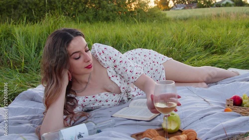 Enjoy a Relaxing Outdoor Picnic with a Book and Fine Wine in Nature